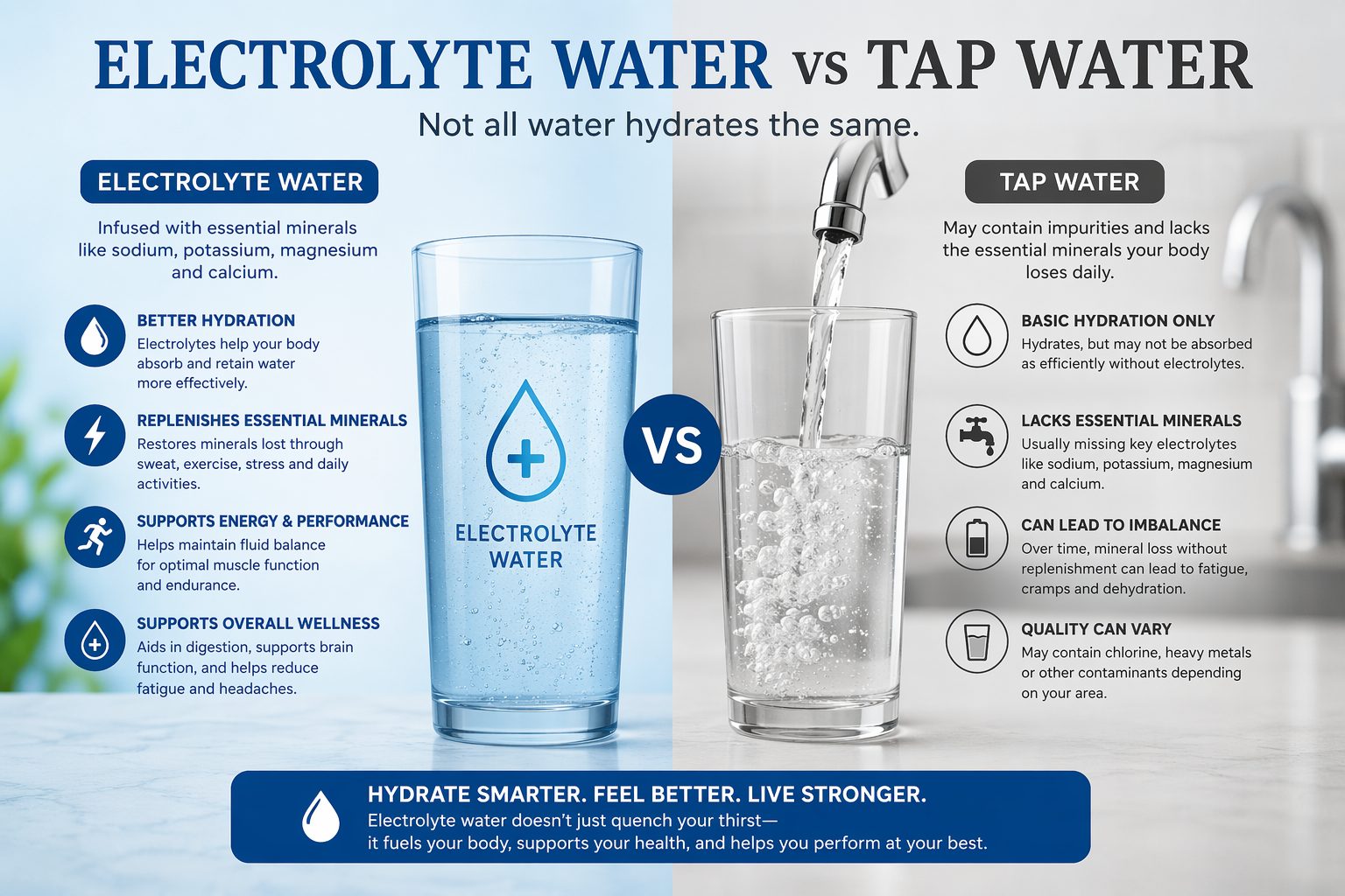 Electrolyte vs Tap